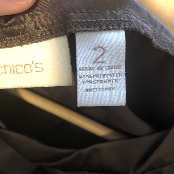 CHICOS dark brown short sleeve top size 12 - Picture 8 of 8